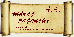 Andrej Ađanski vizit kartica